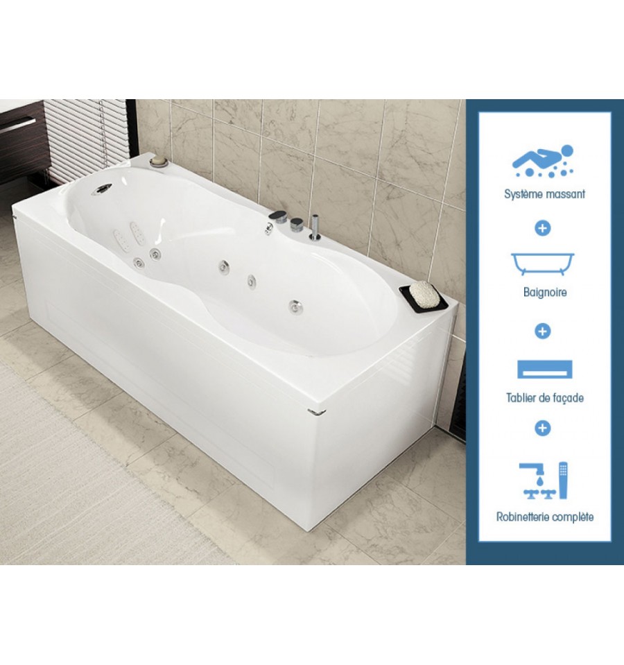 Pack Baignoire Ergonomique 180x80 Balneo Vitalite Par Kinedo A Prix Pas Cher
