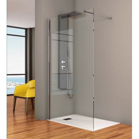 Kinestyle Solo Kinedo - Verre Transparent - Paroi de Douche Fixe pour Espace Ouvert