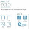Kinestyle Solo Kinedo - Verre Transparent - Paroi de Douche Fixe pour Espace Ouvert