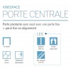 Kinespace Porte Centrale Kinedo - Porte de Douche Pivotante Sans Seuil avec Partie Fixe