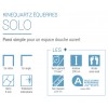 Kinequartz Equerres Solo Kinedo - Verre avec Bande Miroir - Paroi de Douche Simple pour Espace Ouvert