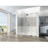 Kinequartz Equerres 2P XXL Kinedo - Double Porte de Douche Pivotante Sans Seuil