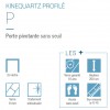 Kinequartz Profilé P Kinedo - Porte de Douche Pivotante Sans Seuil
