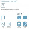 Kinequartz Profilé 2P Kinedo - Double Porte de Douche Pivotante Sans Seuil
