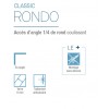 Classic Rondo Kinedo - Paroi de Douche 1/4 de Rond Coulissante à Accès d'Angle
