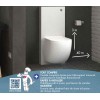 W40SP Silence Box Watermatic - Cuvette WC Suspendue avec Broyeur Intégré, Châssis et Habillage