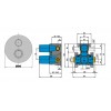 Ensemble COX Bain Douche à Encastrer Thermostatique par Paini