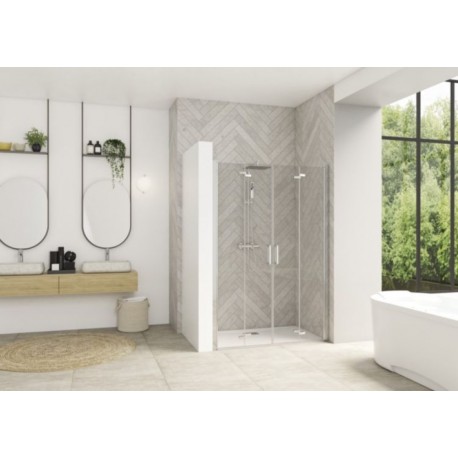 Smart Design S XXL Sans Seuil Kinedo - Porte de Douche Pliante