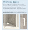 Smart Design S XXL Sans Seuil Kinedo - Porte de Douche Pliante
