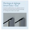 Smart Duo Kinedo - Transparent - Paroi de Douche Simple avec 1 Volet Pivotant