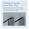 Smart Design 2P Sans Seuil Kinedo - Portes de Douche Transparentes Pivotantes Intérieur / Extérieur