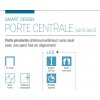 Porte Centrale Sérigraphiée Smart Design Kinedo Sans Seuil avec Paroi Fixe en Alignement