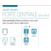 Porte Centrale Transparente Smart Design Kinedo Sans Seuil avec Paroi Fixe en Alignement