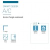 Smart Design A/C Kinedo - Paroi Douche d'Angle Sérigraphiée et Coulissante