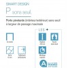 Smart P Sans Seuil Kinedo - Verre Sérigraphié - Porte de Douche Pivotante Intérieur / Extérieur pour Espace Ouvert