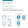 Smart C Sans Seuil Kinedo - Verre Sérigraphié - Paroi de Douche avec 1 Volet Coulissant