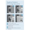 Smart A/P Kinedo Sans Seuil - Paroi Douche d'Angle Transparente et Pivotante Intérieur / Extérieur