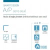 Smart A/P Kinedo Sans Seuil - Paroi Douche d'Angle Transparente et Pivotante Intérieur / Extérieur