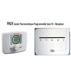 Pack Chappée Sonde Thermostatique Programmable sans Fil C7108529 + Récepteur C7102343