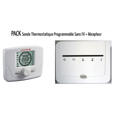 Sonde Thermostatique Programmable sans Fil C7108529 + Récepteur C7102343