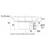 Bonde de Sol Extra-Plate avec Cadre à Carreler Réglable en Hauteur Quadratto Valentin 