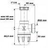 Siphon Connectic Lavabo Bi-Matiere Valentin avec joints intégrés