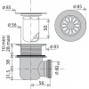 Bonde Laiton Douche Ø60 Grille Valentin - Sortie Horizontale