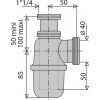 Siphon Lavabo Nickel Mat Ø40 Valentin