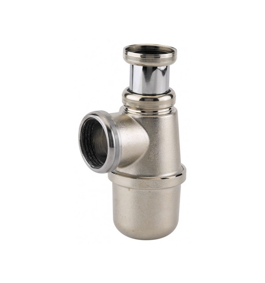 Siphon lavabo nickel mat, non réglable VALENTIN Diam.32 mm