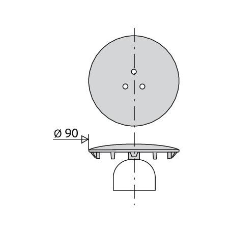 Capot Métal ø90 pour Bonde à sortie verticale 574800 Valentin