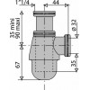 Siphon Bidet Lavabo Laiton Mat Ø32 Valentin