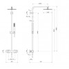 Colonne de douche TANK 200 x 200 Païni