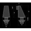 Paire de Raccords Colonnettes Carrées 1/2 3/4 Tank Paini