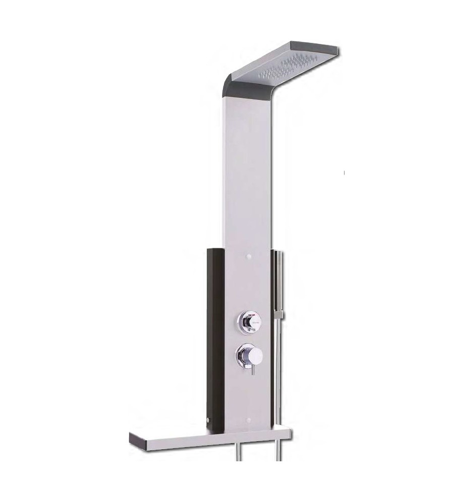 Colonne hydromassante en aluminium grise ou noire