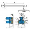 Ensemble Douche Plaza Thermostatique Encastré avec Bras Mural Paini