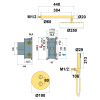 Formule Douche Encastrée Thermostatique Ortence PVD Or Brossé Paini