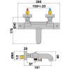 Mitigeur Bain Douche Thermostatique Ortence PVD Or Brossé Paini