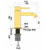 Mitigeur Lavabo Ortence PVD Or Brossé Paini