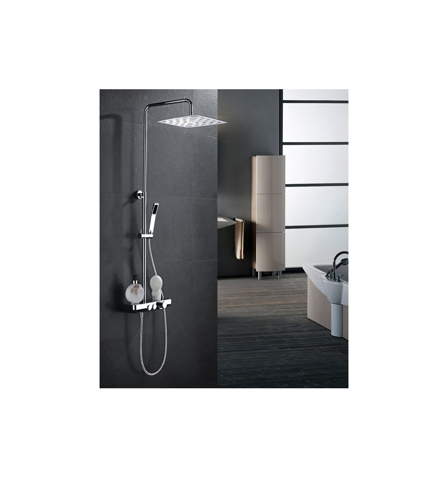 Colonne de douche Cubra Select - Fixation murale ajustable - Paini