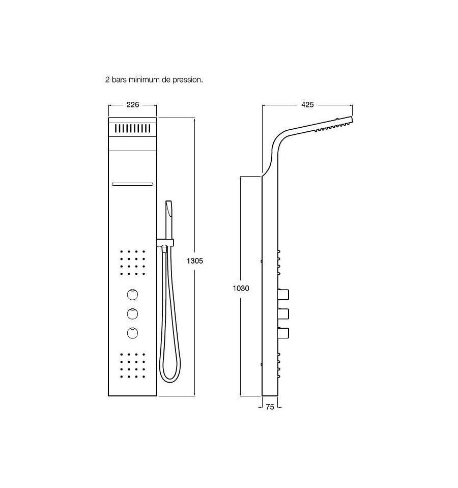 Colonne de Douche Hydromassante Evolution Roca à Prix Pas Cher