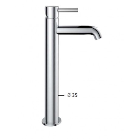 Bonde universelle lavabo-vasque digiclic, haut.100mm, clapet inox diam.65  mm, corps ABS blanc recoupable