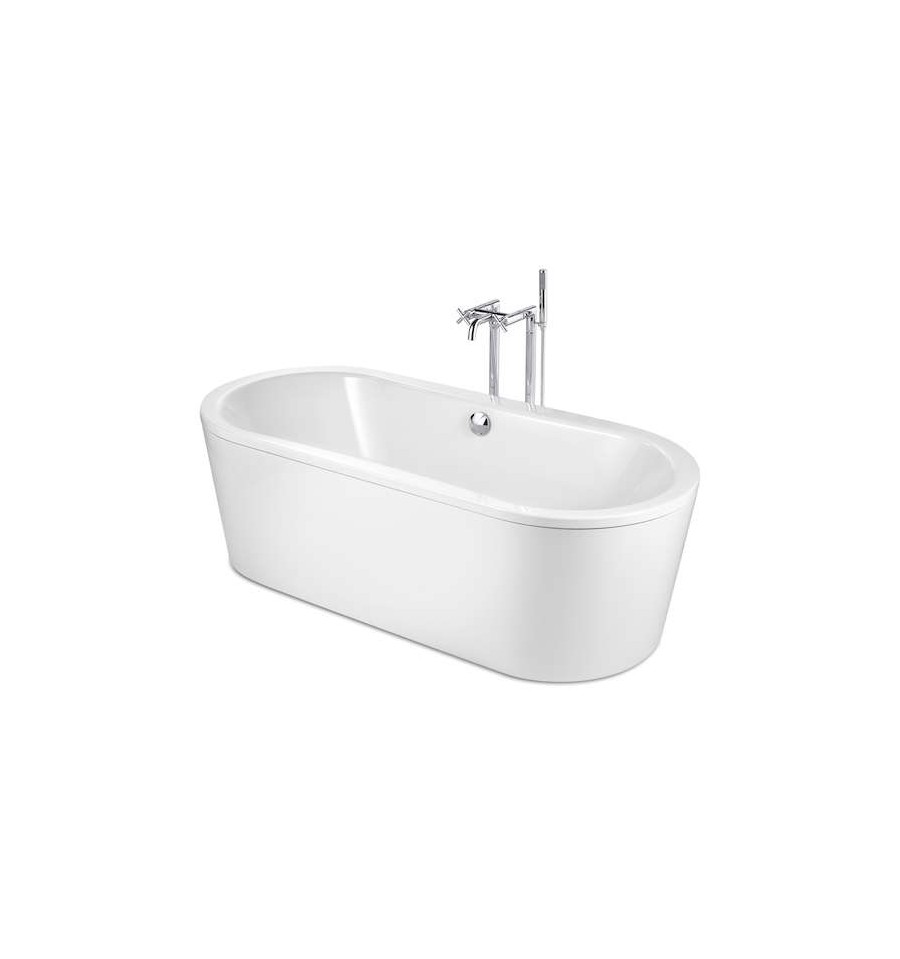 Baignoire-Ilot-en-Acier-Duo-Plus-Oval-de-Roca-Pas-Cher