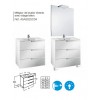 Pack Victoria-N Family : 3 Tiroirs + Miroir + Applique Double ROCA