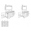 Pack Victoria-N Family : 3 Tiroirs + Miroir + Applique Double ROCA