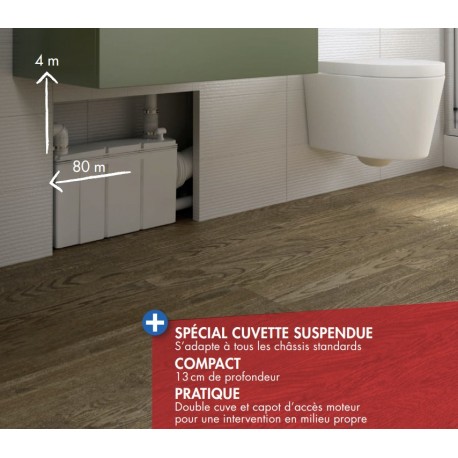 W16P Watermatic - Broyeur Adaptable pour Cuvette Suspendue