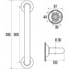 Barre de Douche Droite 300 mm Pellet ASC