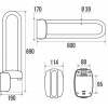 Barre de Douche Relevable 600 mm Pellet ASC