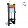 Pack Bâti-Support Autportant Evo Regiplast + Plaque de Commande Globe pour WC Suspendu