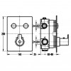 Mitigeur Bain Douche Thermostatique 2 sorties F 3/4 à Encastrer Mural Odyssée Paini