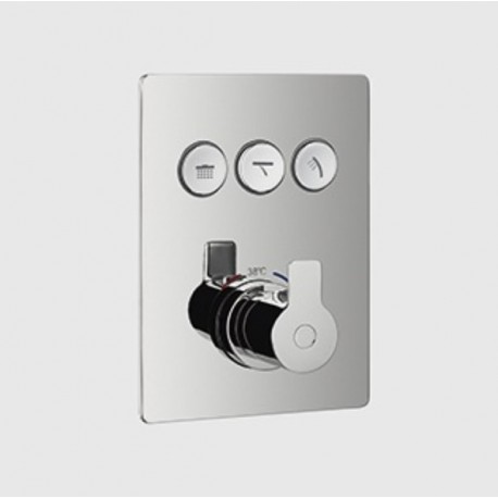 Mitigeur Bain Douche Thermostatique 3 sorties F 3/4 à Encastrer Mural Odyssée Paini